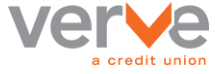 VERVE, A CREDIT UNION logo
